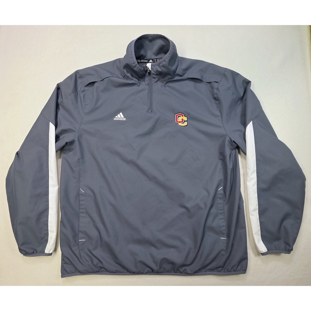 Oberlin College Adidas Jacket Mens XL Pullover Windbreaker Lined Team Issue - Picture 2 of 10